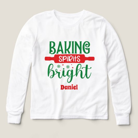Baking spirits bright add name unisex (デザイン正面)