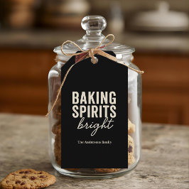 Baking Spirits Bright Black Christmas ギフトタグ
