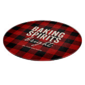 Baking Spirits Bright Buffalo Plaid Christmas カッティングボード (角)