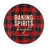 Baking Spirits Bright Buffalo Plaid Christmas カッティングボード (正面)