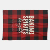 Baking Spirits Bright Buffalo Plaid Christmas キッチンタオル (横)
