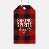 Baking Spirits Bright Buffalo Plaid Christmas ギフトタグ (正面)