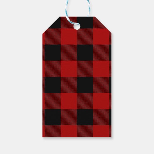 Baking Spirits Bright Buffalo Plaid Christmas ギフトタグ (裏面)