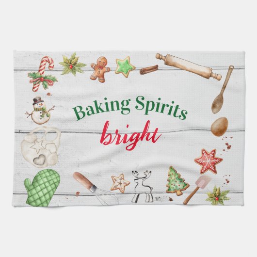 Baking Spirits Bright Christmas キッチンタオル (横)