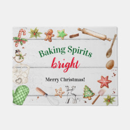 Baking Spirits Bright Christmas ドアマット