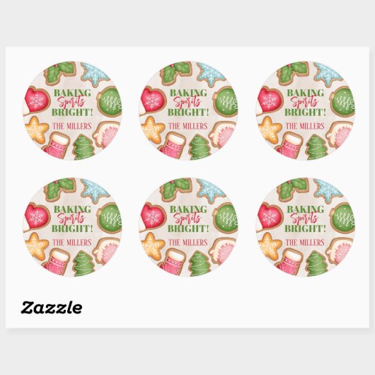 Baking Spirits Bright Christmas Cookie ラウンドシール (シート)