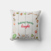 Baking Spirits Bright Christmas Holiday Party クッション (正面)