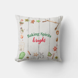 Baking Spirits Bright Christmas Holiday Party クッション