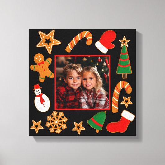 Baking Spirits Bright Cookie Custom Photo キャンバスプリント (正面)