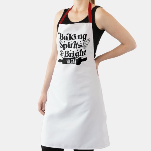 'Baking Spirits Bright' Gingerbread Christmas Home エプロン (インサイチュ)