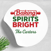 Baking Spirits Bright Holiday ラウンドシール