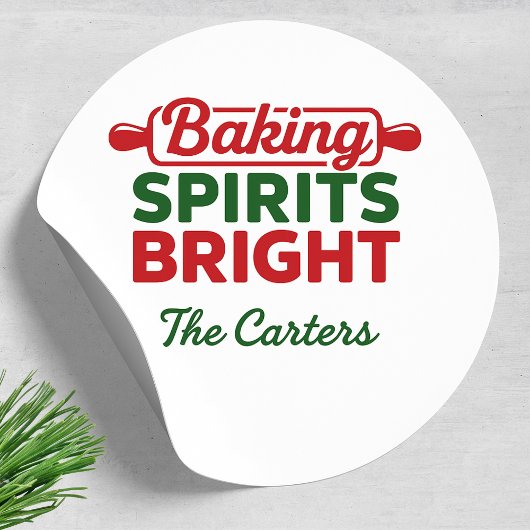 Baking Spirits Bright Holiday ラウンドシール