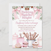 Baking Spirits Bright Pink Cookie Exchange  招待状 (正面)