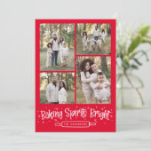 Baking Spirits Bright Red 4 Photo Collage シーズンカード (スタンド正面)