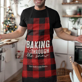Baking Through the Snow Buffalo Plaid Christmas エプロン