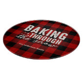 Baking Through the Snow Buffalo Plaid Christmas カッティングボード (角)
