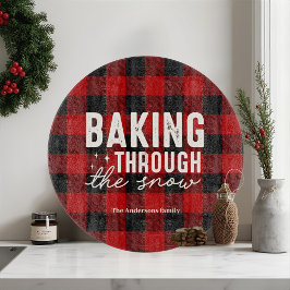 Baking Through the Snow Buffalo Plaid Christmas カッティングボード
