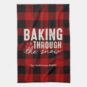Baking Through the Snow Buffalo Plaid Christmas キッチンタオル (縦)