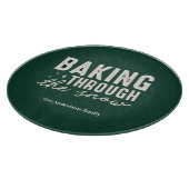 “Baking Through the Snow Personalized Forest Green カッティングボード (角)