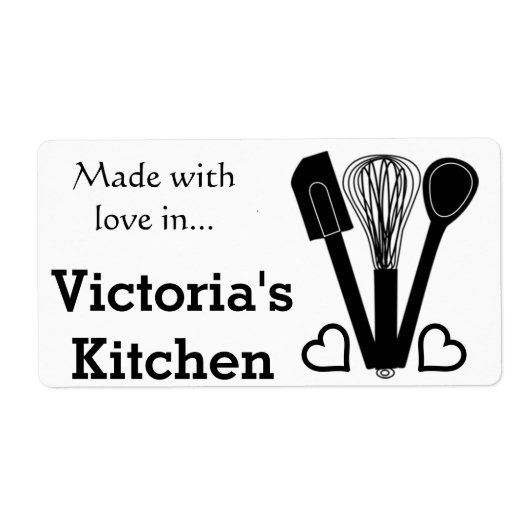 Baking Tools Personalized Name ラベル (正面)