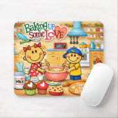Baking Up Some Love Mouse Pad マウスパッド (マウス)