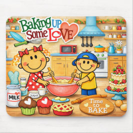 Baking Up Some Love Mouse Pad マウスパッド