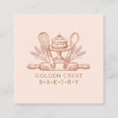 Baking Utensils Baker Bakery スクエア名刺 (正面)