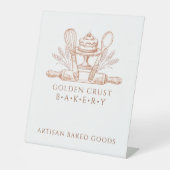 Baking Utensils Baker Bakery 台座サイン (正面)
