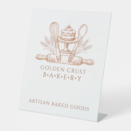 Baking Utensils Baker Bakery 台座サイン (正面)