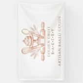 Baking Utensils Baker Bakery 横断幕 (縦)