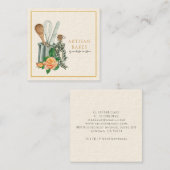 Baking Utensils Bakery Baker スクエア名刺 (正面/裏面)
