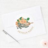 Baking Utensils Bakery Baker ラウンドシール (封筒)