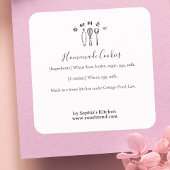 Baking Utensils Minimalist Bakery Ingredient スクエアシール