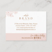 Baking Utensils Thank You Promo Code Bakery Logo 割引カード (裏面)