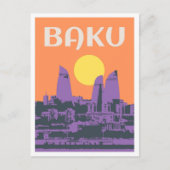 Baku Azerbaijan Art vintage Travel ポストカード (正面)