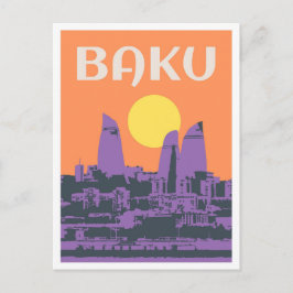 Baku Azerbaijan Art vintage Travel ポストカード