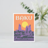 Baku Azerbaijan Art vintage Travel ポストカード (スタンド正面)