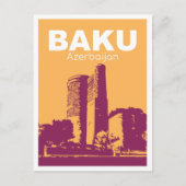 Baku Azerbaijan Art vintage Travel ポストカード (正面)