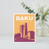Baku Azerbaijan Art vintage Travel ポストカード (スタンド正面)
