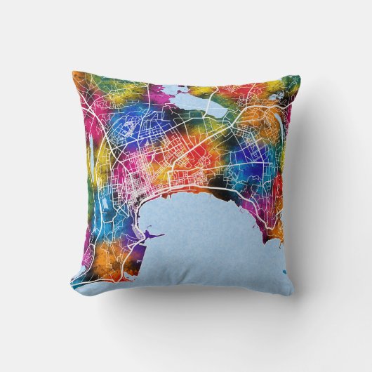  Baku Azerbaijan City Map クッション (正面)