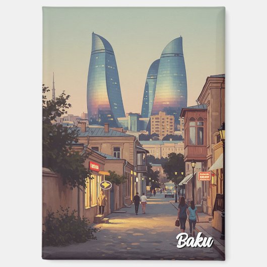 Baku Azerbaijan Travel  マグネット (正面)