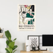 Bal des Etudiants Affiche Fashion Art Nouveau ポスター (ホームオフィス)