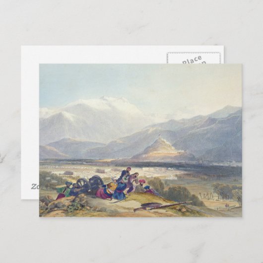 Bala Hissarとイギリスの缶とカブールの街 ポストカード (正面/裏面)