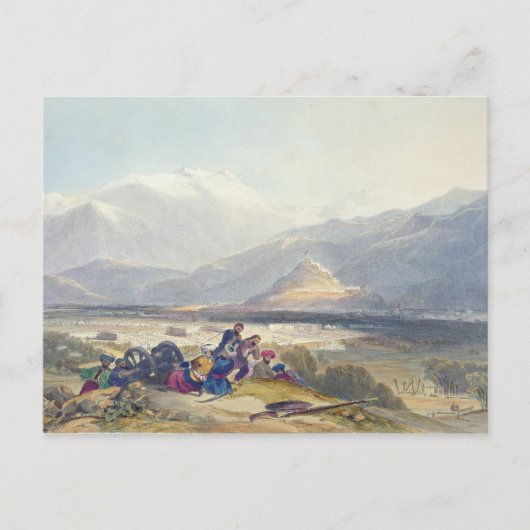 Bala Hissarとイギリスの缶とカブールの街 ポストカード (正面)