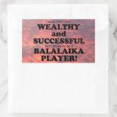 Balalaika裕福で成功した長方形ステッカー 長方形シール (バッグ)