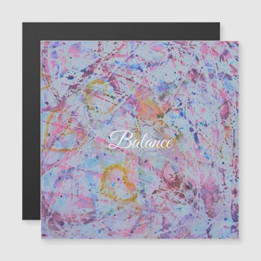 ​"Balance" Abstract Watercolor Magnetic Card (正面/裏面)