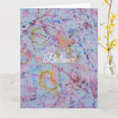 ​"Balance" Abstract Watercolor & Wax Resistance カード (黄色い花)
