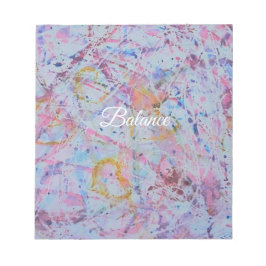 "Balance" Abstract Watercolor & Wax Resistance ノートパッド