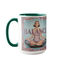 Balance Affirmation Geometric Meditation Mug