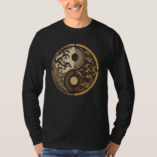 Balance and Harmony Yin Yang Symbol Nature Tシャツ (正面)
